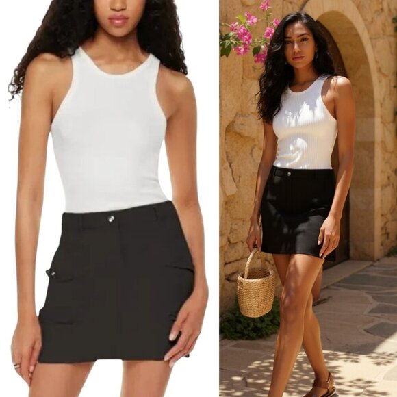 Wilfred Dresses & Skirts - Aritzia Wilfred Astral Micro High Rise Cargo Skirt In Black Size 2